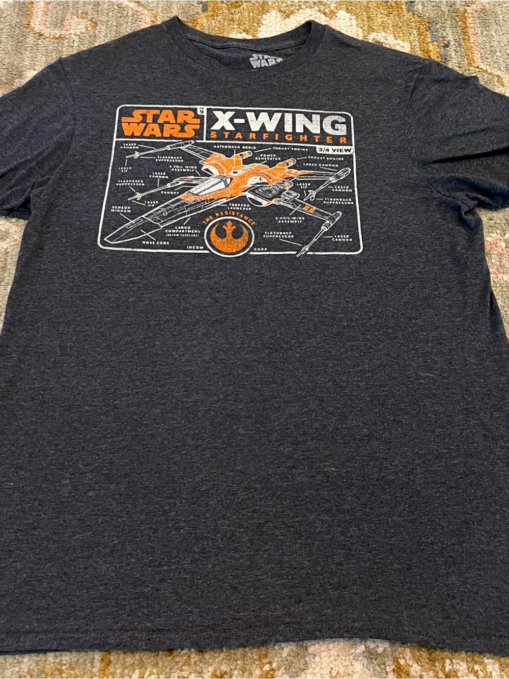 Star Wars X-Wing Shirt Men’s Size Medium Color Grey